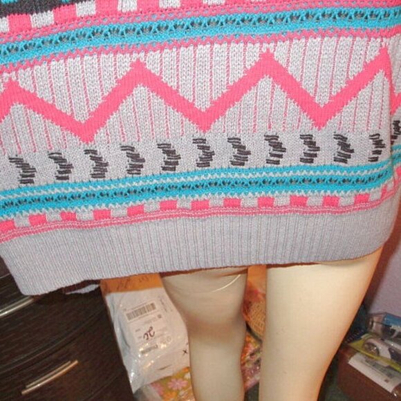 90s Vtg Sears Men's Sweater Size XL Pullover Crop Psychedelic Colorful Y2K - Picture 7 of 7